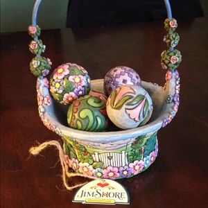 Jim Shore Heartwood Creek Easter basket